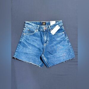 Lee Rider Raw Hem Denim Shorts
